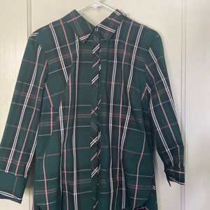 Asymmetrical button down dress shirt New York & Company